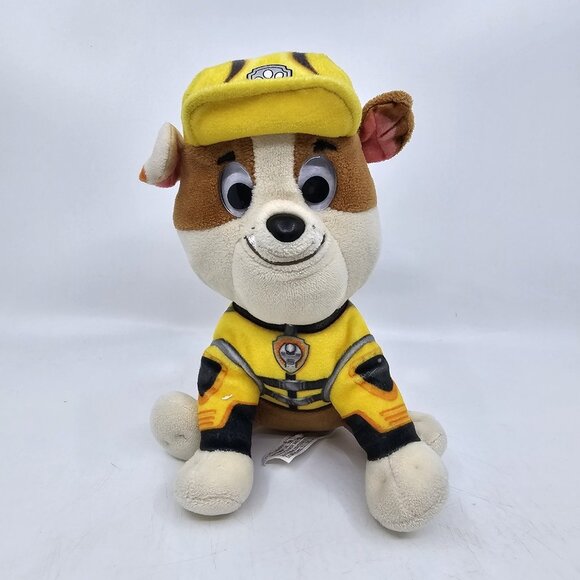 Gund Paw Patrol Rubble Plush Dog in Construction Uniform Stuffed Toy 6.50 in - Picture 1 of 10